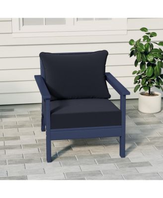 HDPE Frame Deep Seat Cushions Modern Outdoor Patio Club Chair