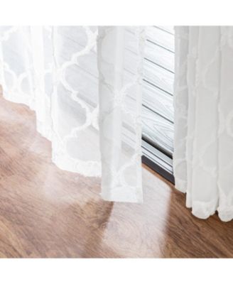 Premium 2-Panel Faux Linen Shimmer Textured Sheer Curtain Panels - for Windows Living Room Bedroom Office - Translucent Window Drapes for Home- 52 x 63 Inches Long - Taupe