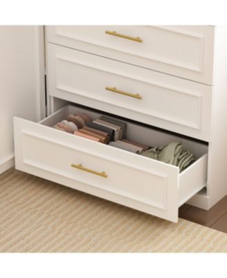 8-Door Big Armoires with Hanging Rods, Drawers, Shelves