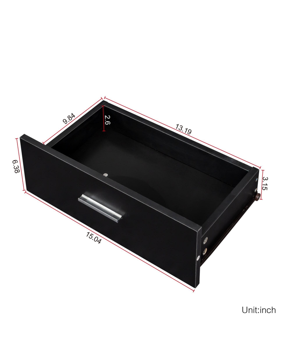 SlickblueModern Simple Hair Desk with Multi-Layer Storage and Ample Space for Organizing Supplies - Black