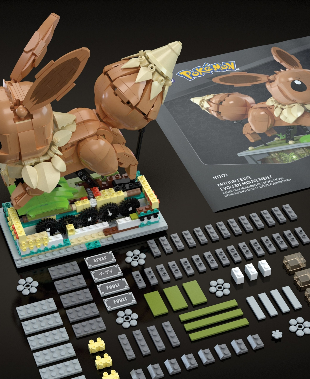 Pokémon Mega Motion Eevee Building Toy Kit, 1366 Pieces In Multi Color
