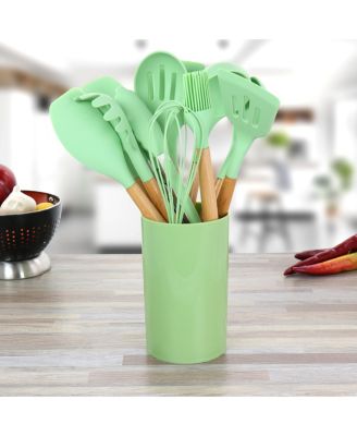 Collection Silicone and Wood Cooking Utensils, Set of 12