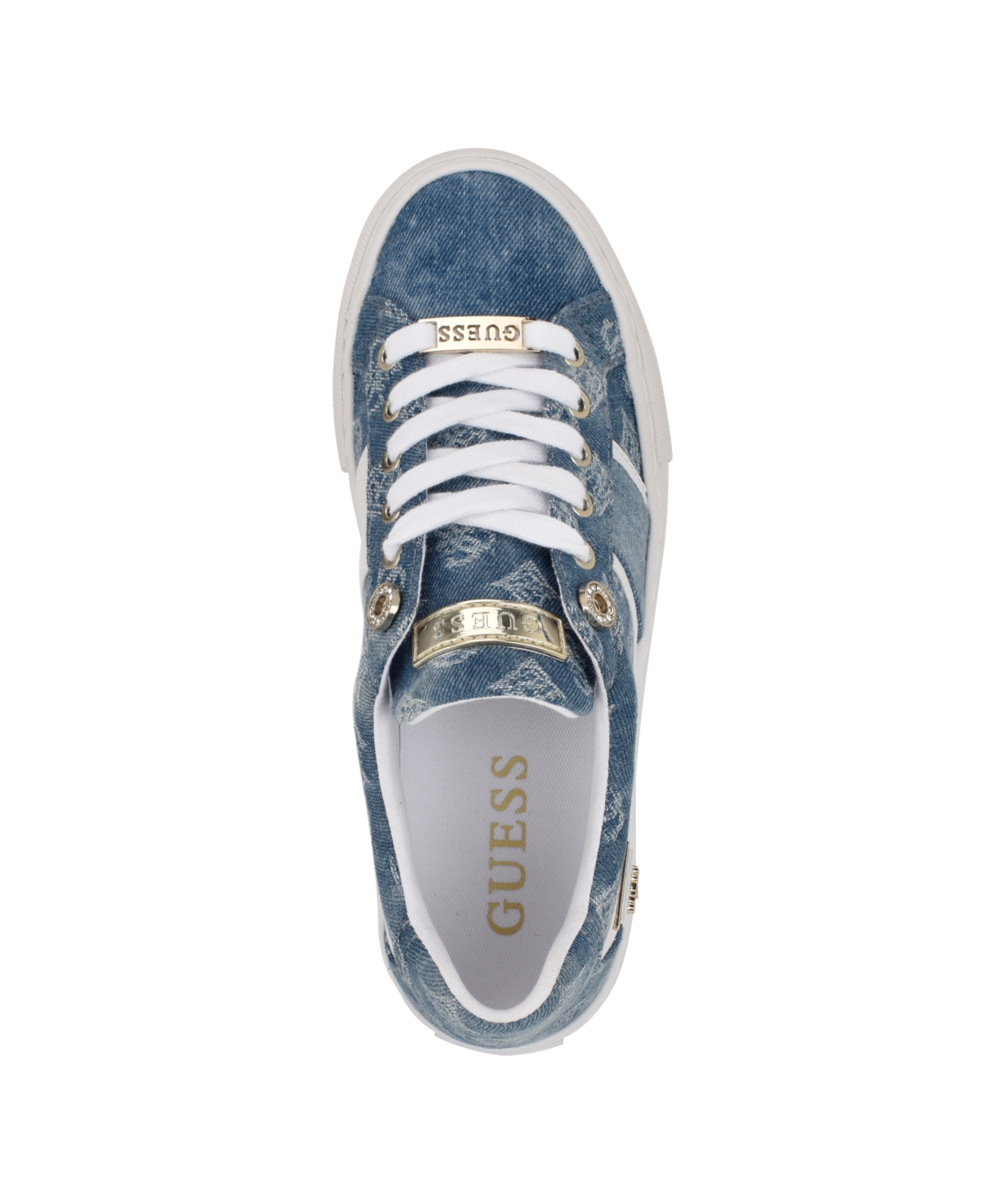 Guess Women's Liteit Lace Up Sneakers -white Logo