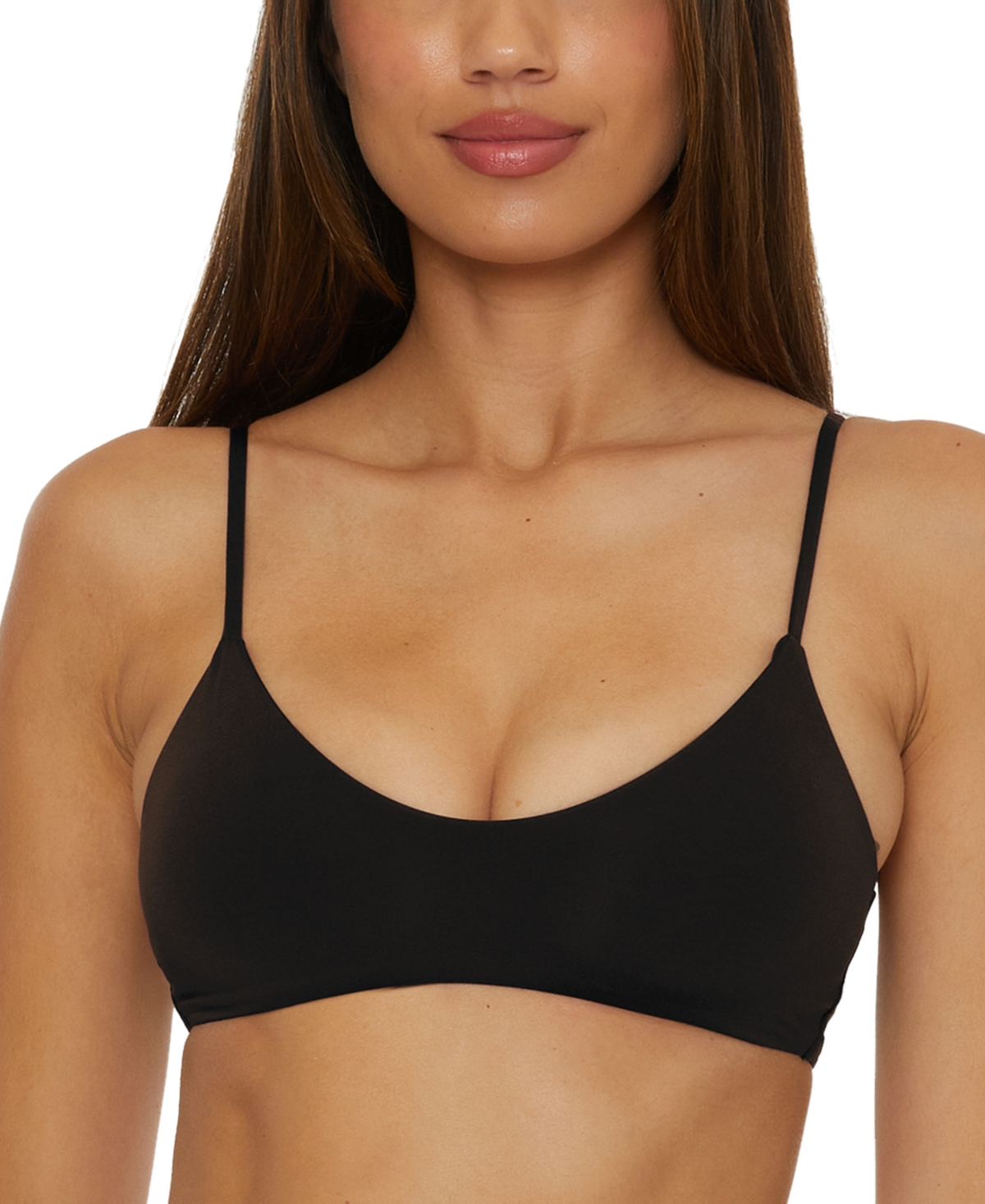 BECCA WOMEN'S MUSE MESH-OVERLAY MULTI-WAY BRALETTE BIKINI TOP 