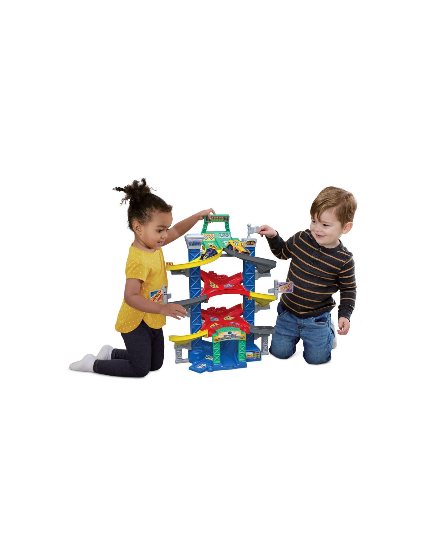 Детские игрушки VTech Dueling Spinning Spirals Battery-Operated Crash Zones Raceway and Toy Vehicles, 2-Piece Set — фото 5