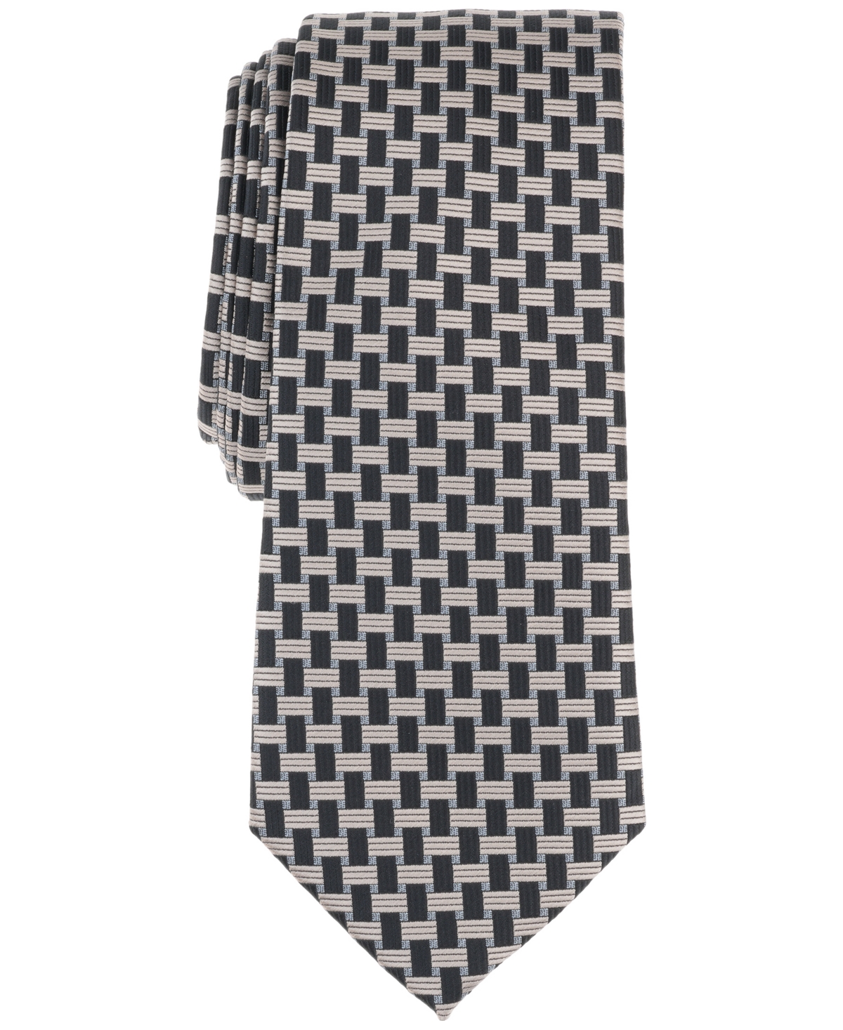 Men's Harper Dot-Pattern Tie, Created for Macy's - Ecru
