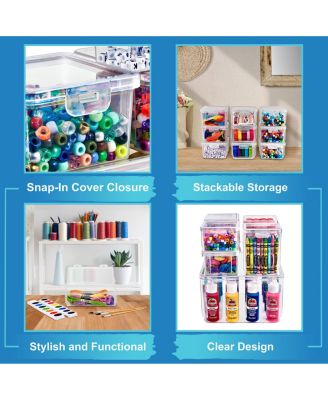 12-Piece Sewing and Craft Material Storage Set with Lids