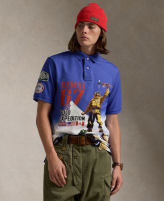 Polo Ralph Lauren Men's Classic-Fit Mesh Graphic Polo Shirt - Macy's