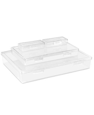 4 Piece Stackable Document & Paper Storage Box Set