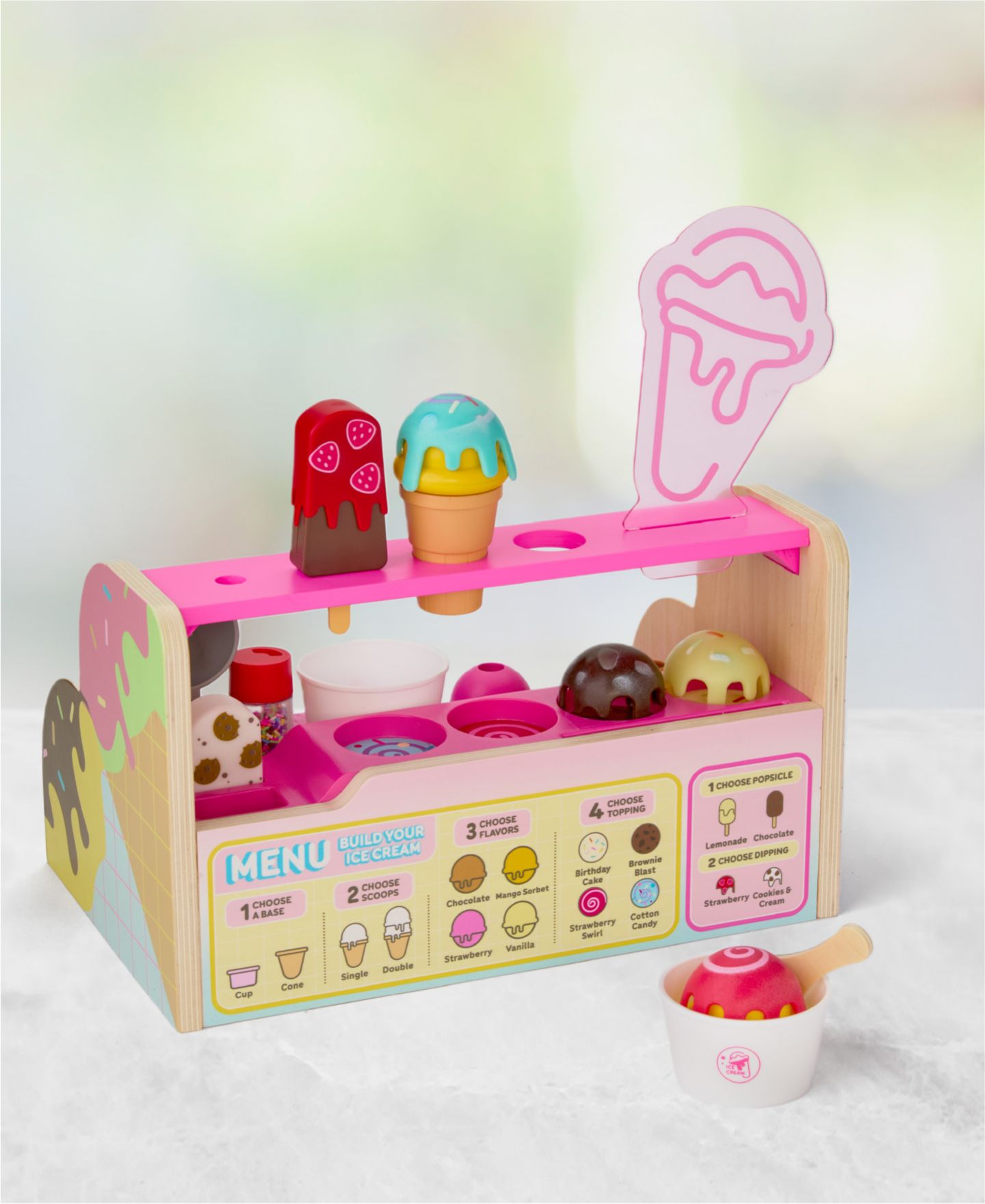Детский игровой набор Geoffrey's Toy Box Scoop Top Ice Cream Counter Playset — фото 2