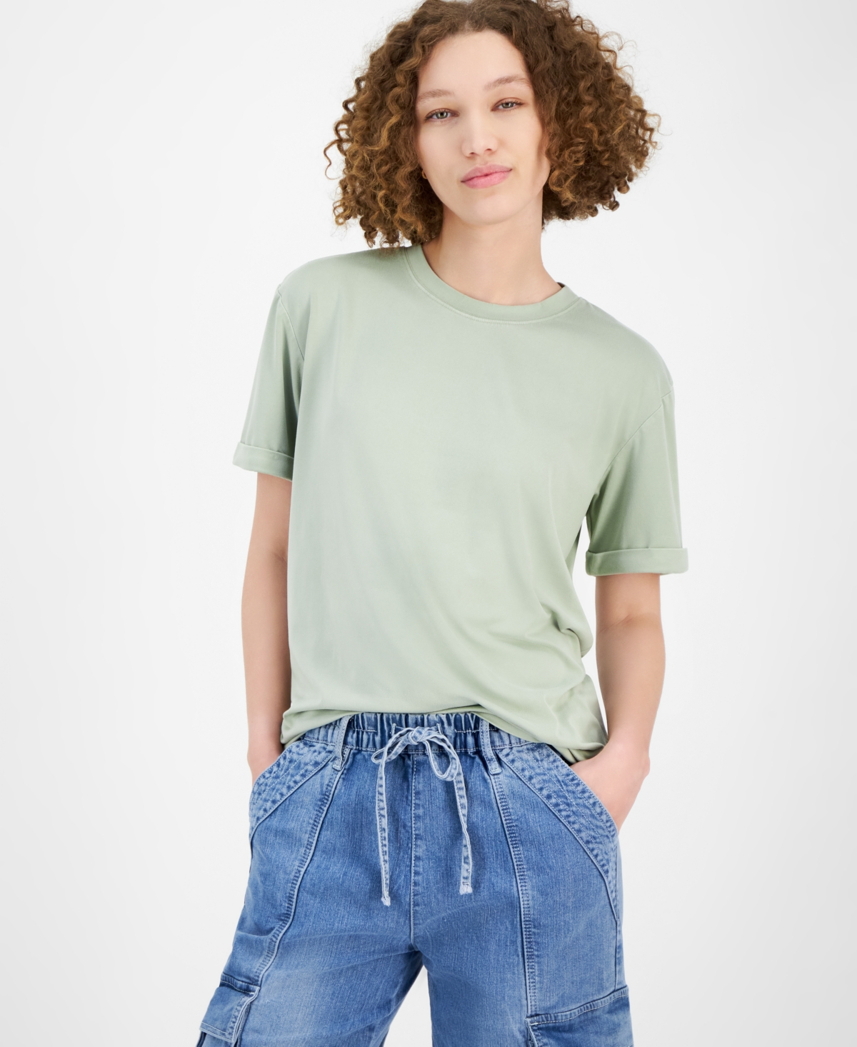REBELLIOUS ONE JUNIORS' SUPER SOFT CREWNECK TEE 