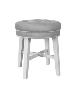 18" Wood Sophia Tufted Backless Vanity Stool