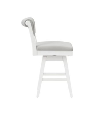 37.75" Wood and Upholstered Clarion Counter Height Swivel Stool