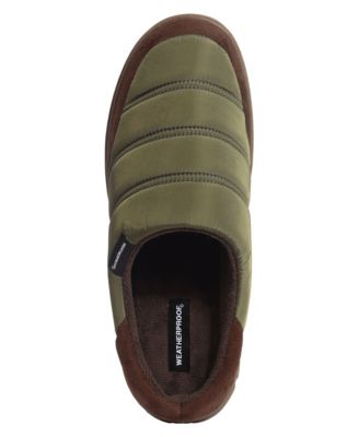 Men's Nylon Puffer Clog with Microplush Lining Indoor-Outdoor Sole Slipper