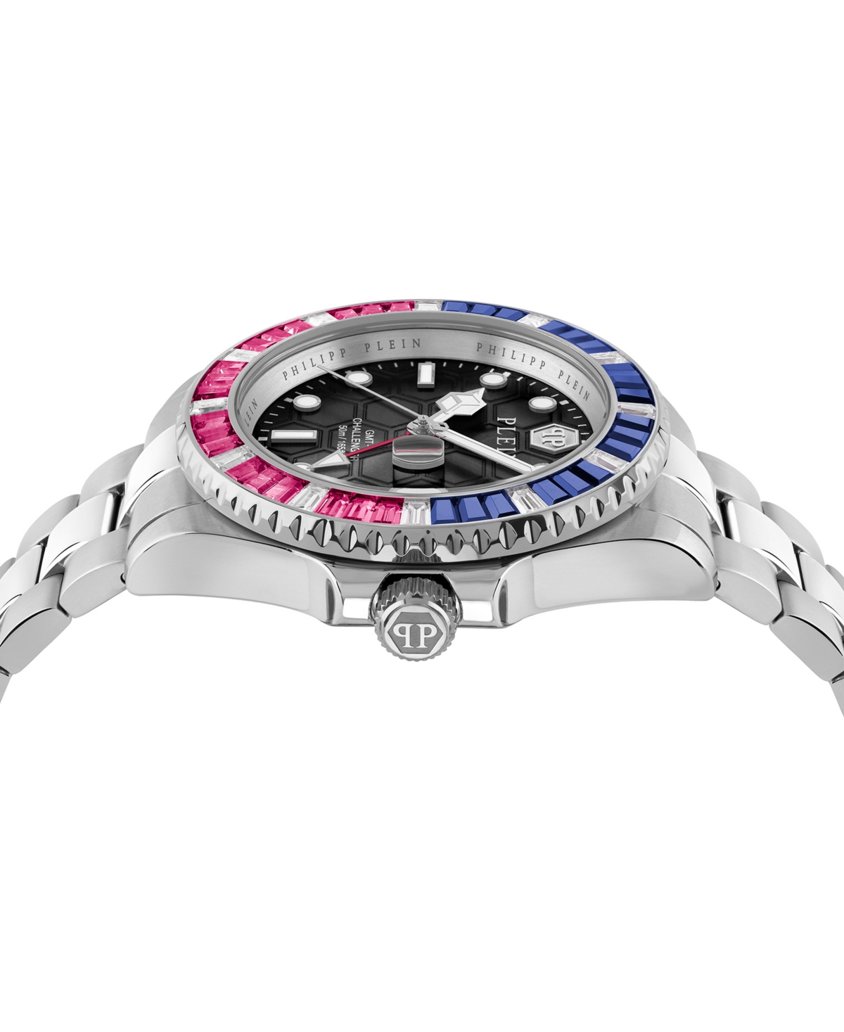 Philipp Plein Men's Gmt Stainless Steel Bracelet Watch 44mm In Stainless