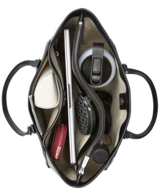 Taryn Large Signature Logo and Leather Tote