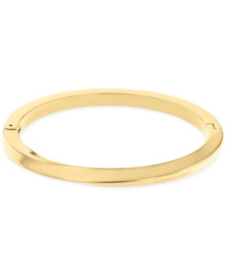 Gold-Tone Stainless Steel Twist Bangle Bracelet