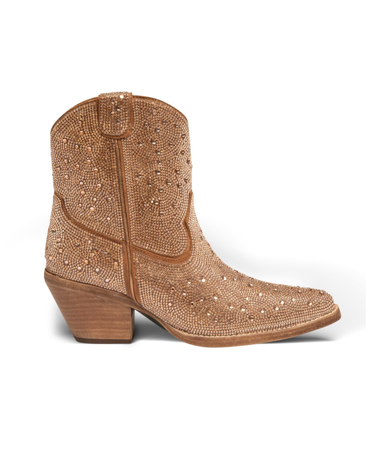 Buck & Brana Jovanka Leather And Crystals Cowgirl Booties By