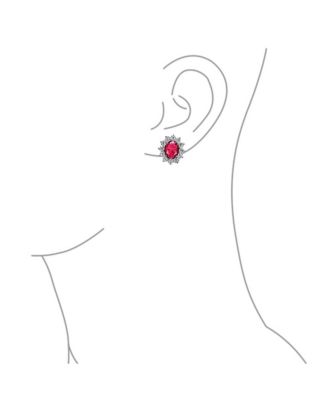 Style Fashion Oval Crown Halo Statement Bracelet Matching Clip On Earrings Jewelry Set Plated