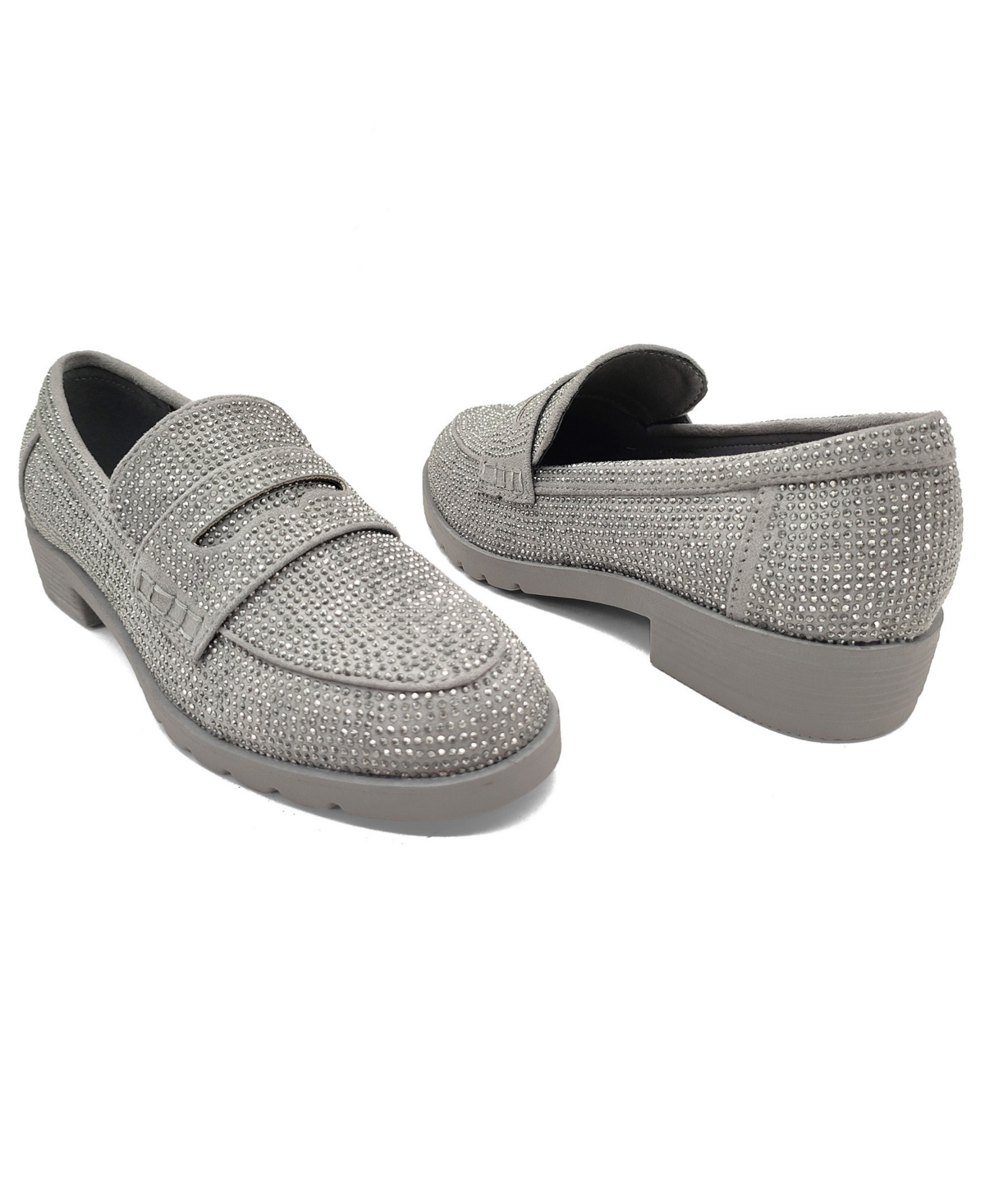 Kenneth Cole Reaction Women's Fern Jewel Slip On Loafers In Satellite