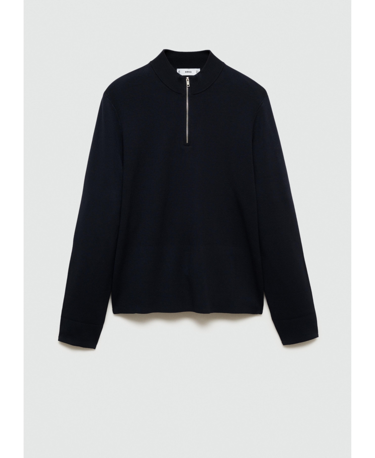 Mango Men's Zipped High Collar Sweater