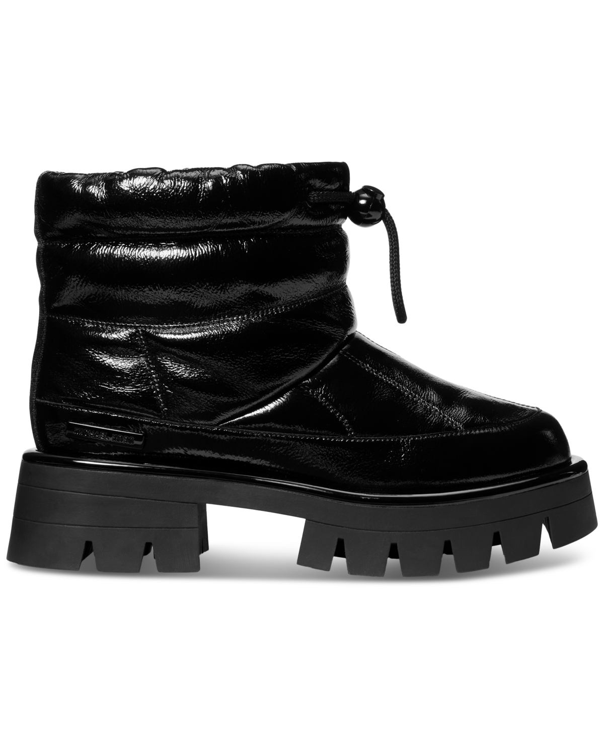 Michael Kors Barton Crackled Patent Leather Boot In Black