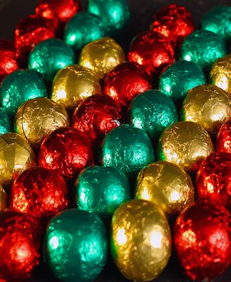 Holiday Milk Chocolate Foil Christmas Presents Foil Balls Bundle, 2 Piece Set