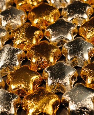 Milk Chocolate Foil Stars, 2 Pack