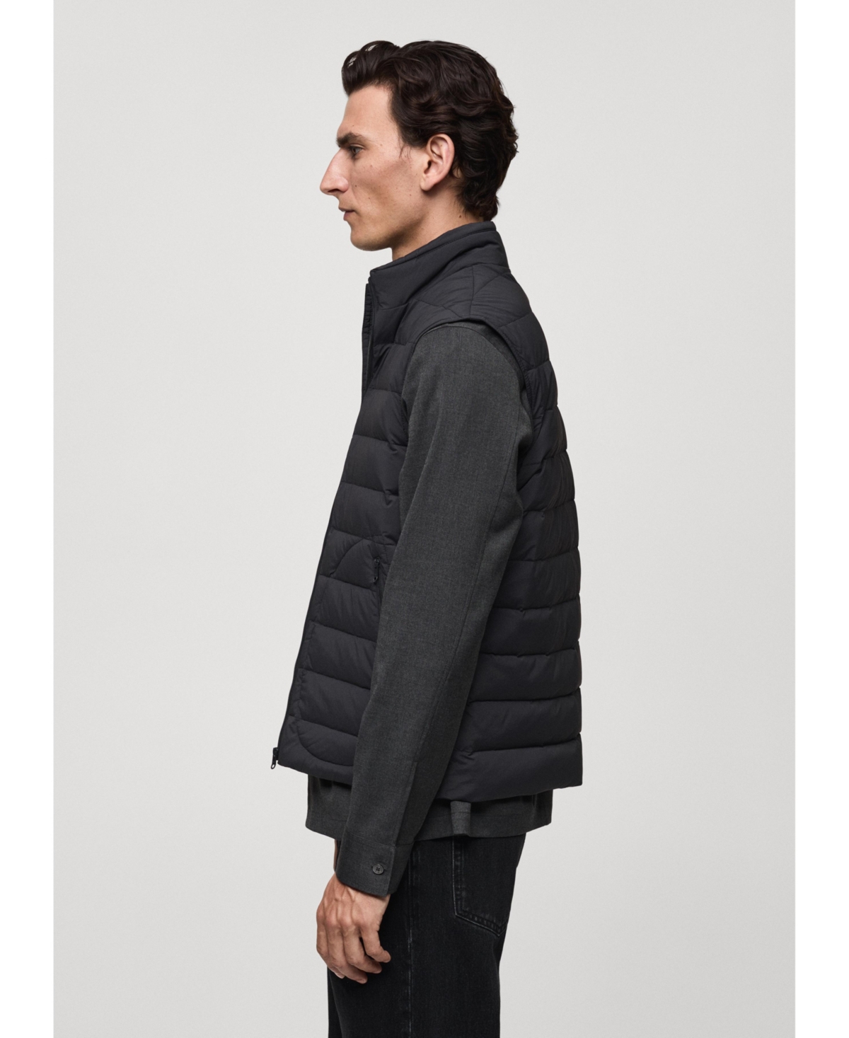 Mango Men's Water-Repellent Quilted Vest