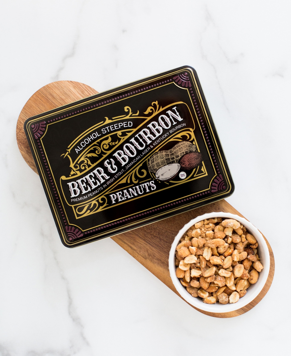 Sugar Plum Chocolates Beer Bourbon Liquor Peanuts Gift Tin, 16 Oz. In No Color