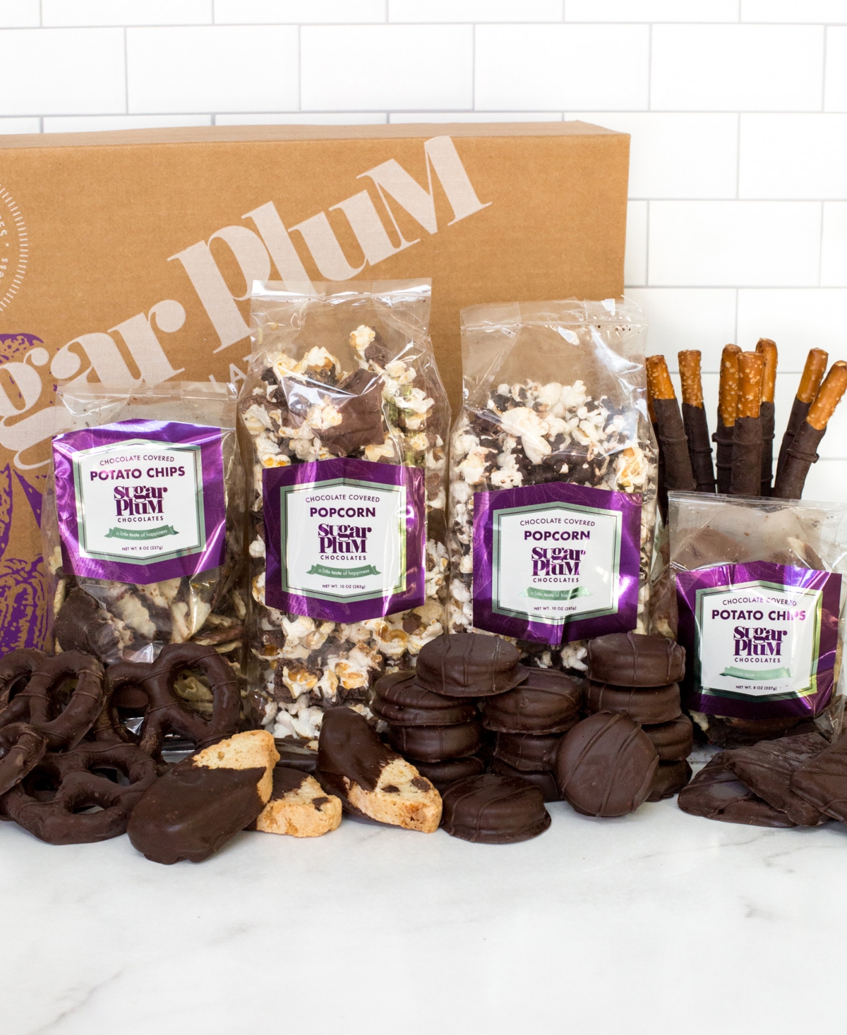Sugar Plum Chocolates Double Decadence Dark Chocolate Gift Box, 42 Piece In No Color