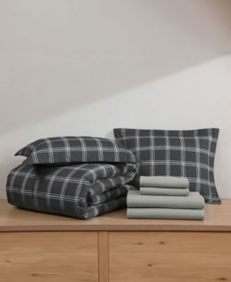 Grid Plaid Reversible 5-Pc. Comforter Set, Twin