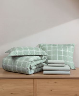 Grid Plaid Reversible 5-Pc. Comforter Set, Twin