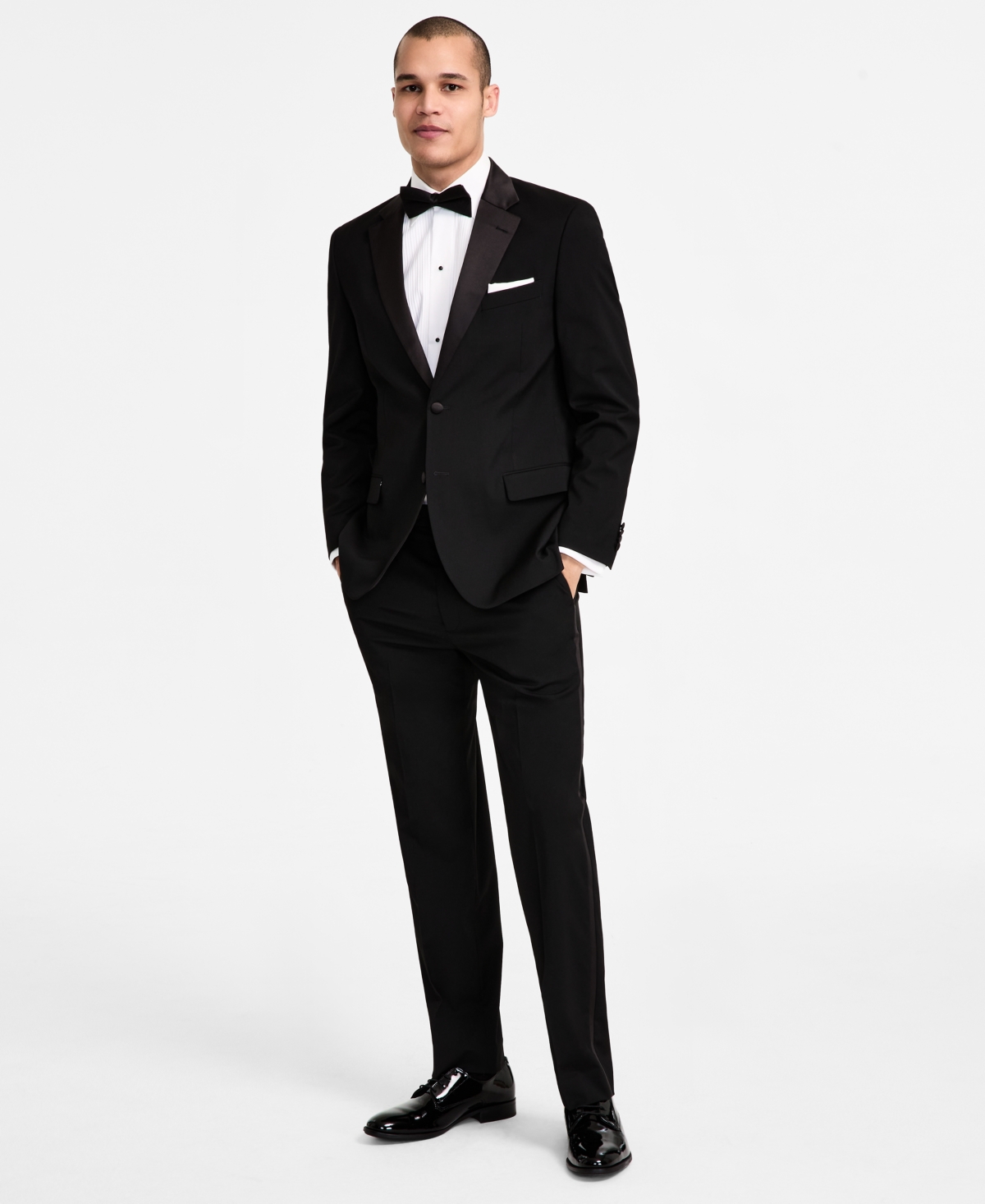 NAUTICA MEN'S MODERN-FIT STRETCH TUXEDO SUIT 