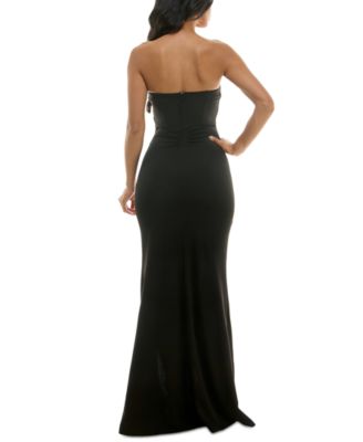 Juniors' Strapless Sweetheart-Neck Corset Gown