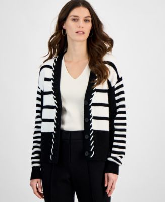 T-Tahari Color Block Cardigan
