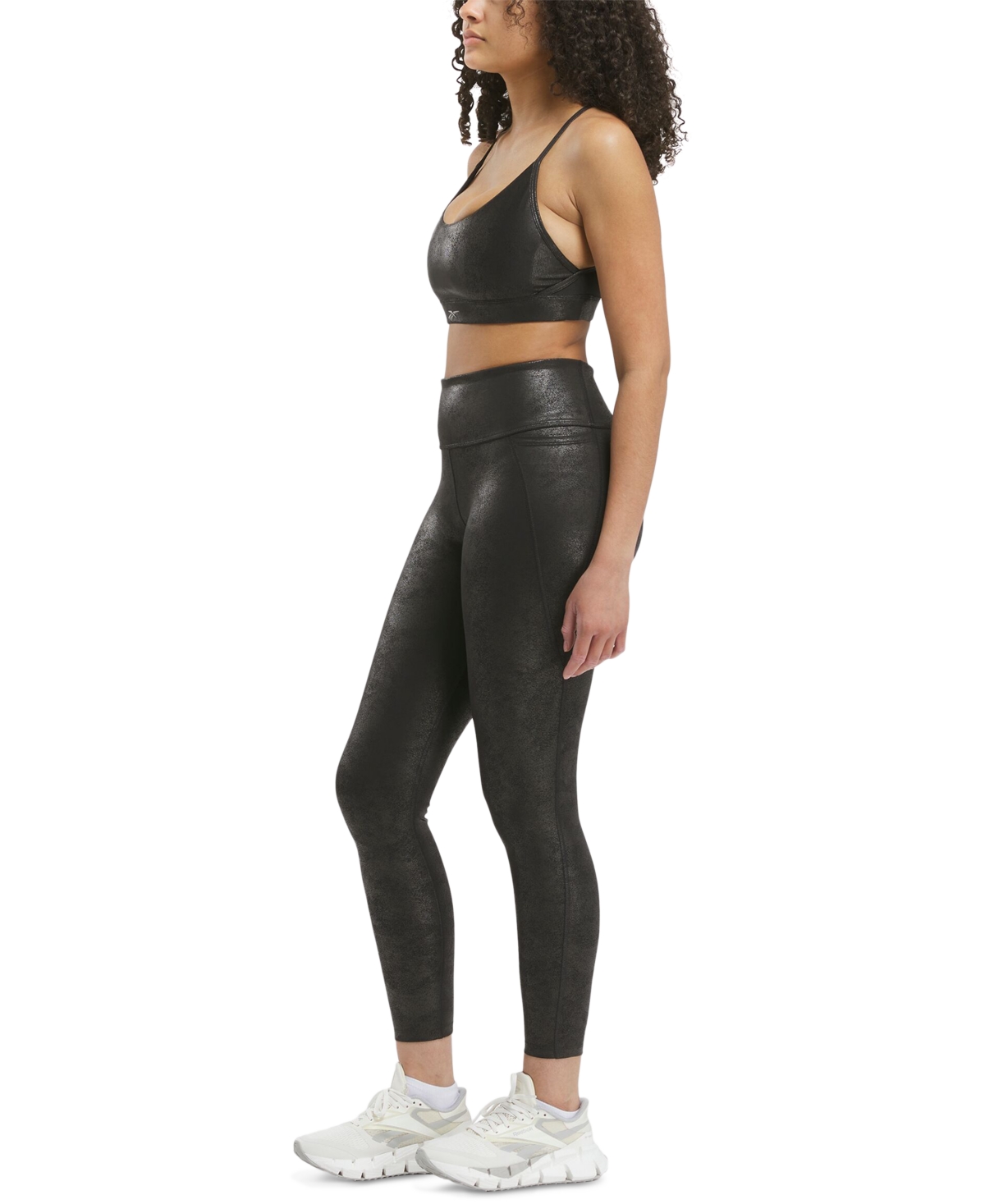 Reebok Women's Lux Faux Leather High Rise Leggings