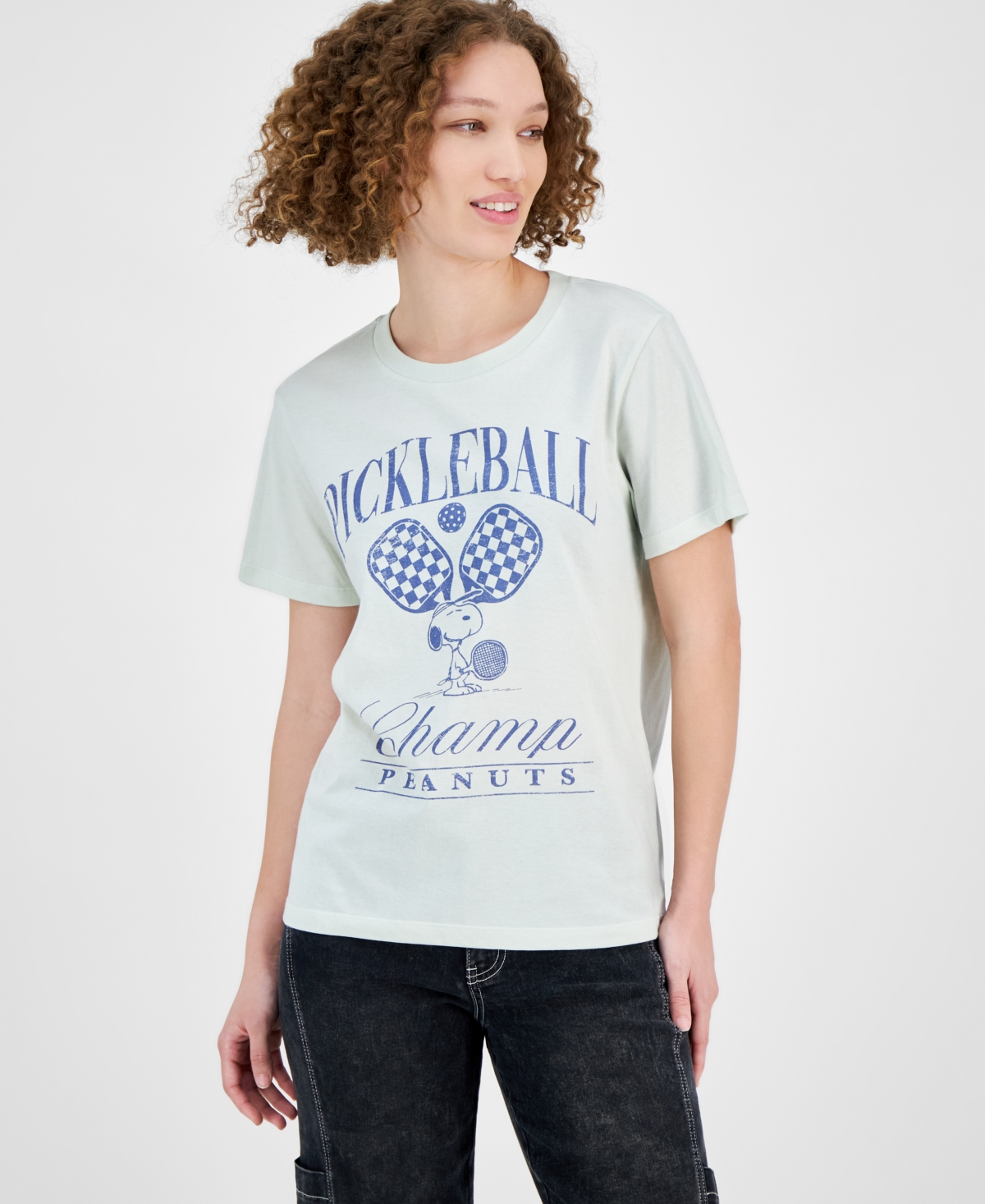 Juniors' Snoopy Pickleball Tee - Green
