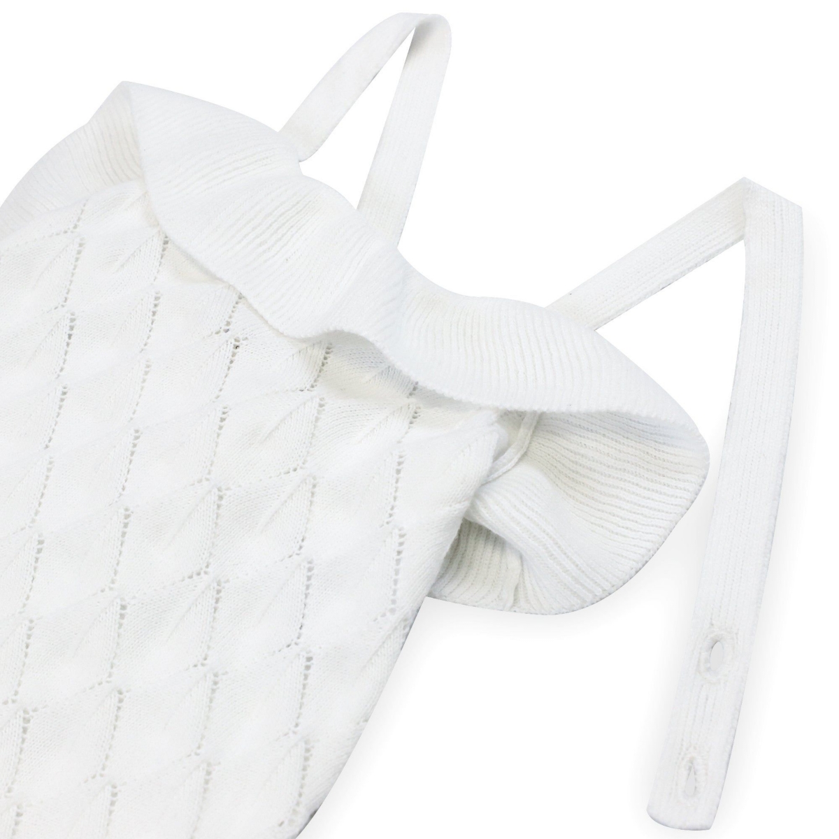 Hope & Henry Baby Girls Ruffle Shortie Sweater Romper