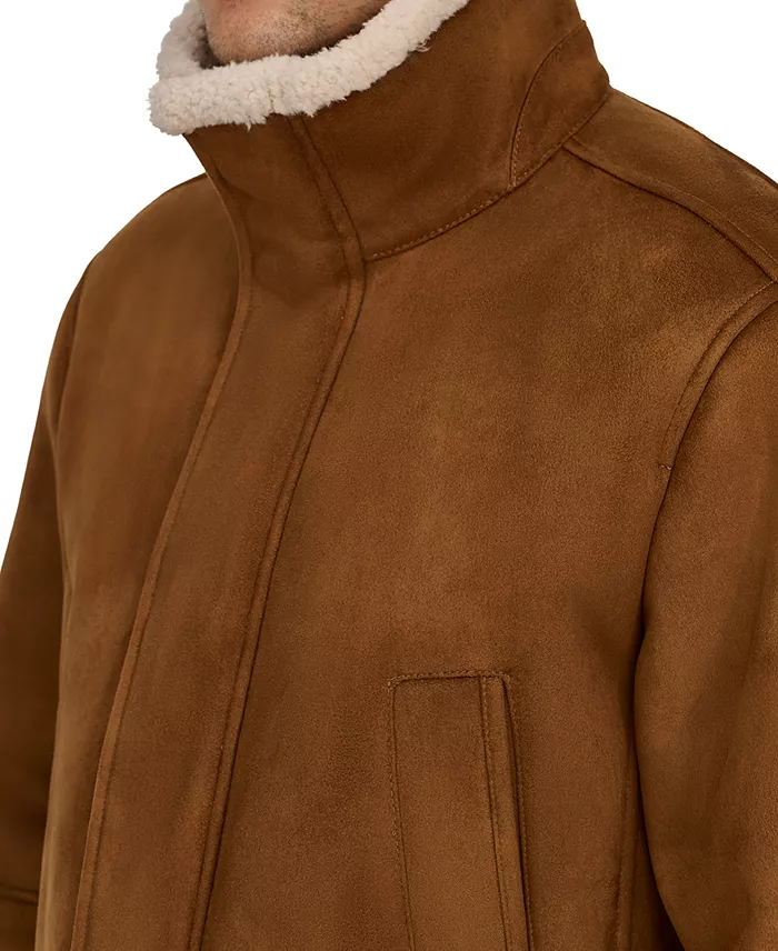 Men's Faux-Shearling Coat - thumbnail 4