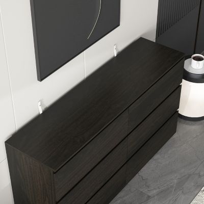 6-Drawers Wood Chest of Drawer Cabinet Organizer Dresser
