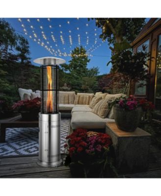 34000 BTU Stainless Steel Round Glass Tube Patio Heaters