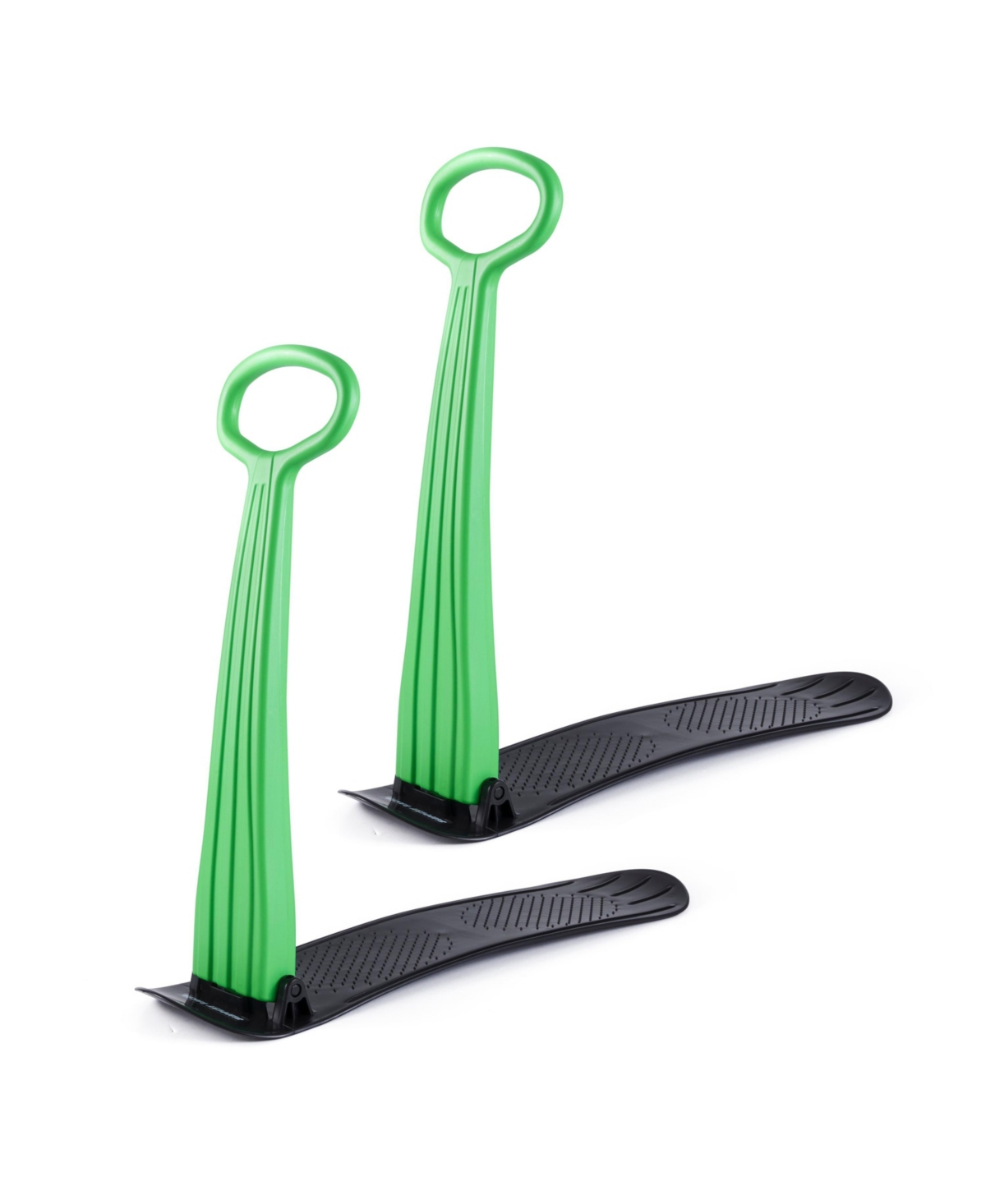 Slippery Racer Kids Foldable Downhill Winter Scooter Snow Sled,(2 Pack) - Green