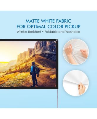 Outdoor Projection Screen - 120'' Portable, Lightweight Display with Frame Stand