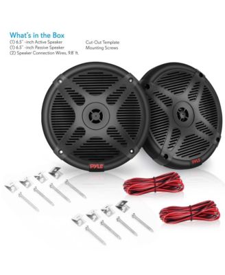 6.5" Bluetooth Marine Speakers, Waterproof, 600 Watt, 2-Way Coaxial System