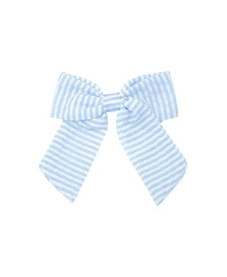 Bits Bows Girls Seersucker Hair Bow - Bluewhite 14$