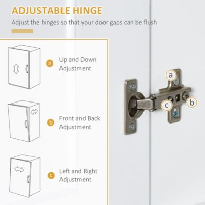 Kitchen Pantry with Doors and Drawer, Adjustable Shelves
