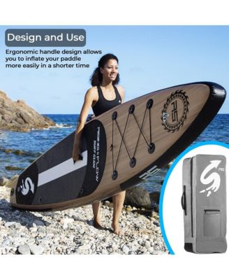Rising Flow Inflatable Stand-Up Paddle-Board With Accessories, Wood Design