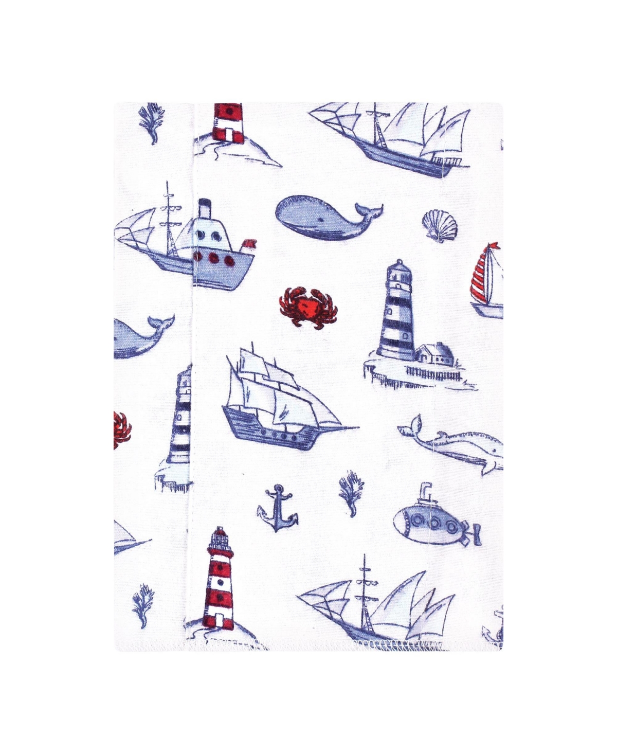 Hudson Baby Cotton Flannel Burp Cloths, One Size - Lighthouse