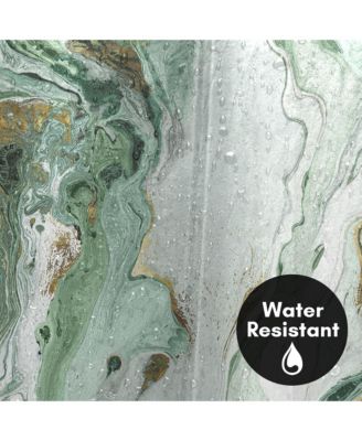 Abstract Shower Curtain Marble Petroleum by PI Creative Art